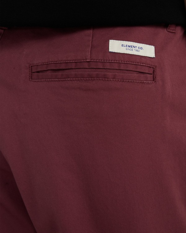 5 Regular Twill - Chino Trousers for Men Purple ELYNP00188 Element