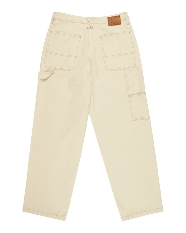 1 Big Carpenter Canvas - Carpenter Trousers for Men White ELYNP00201 Element