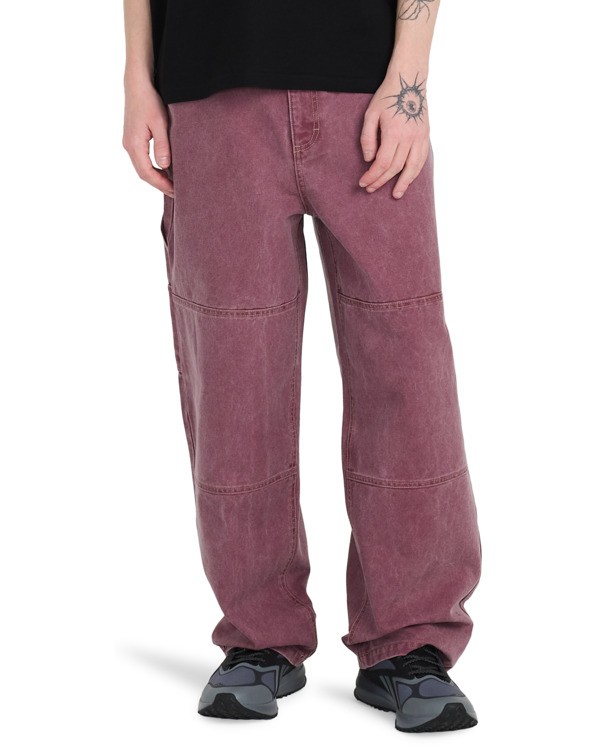 2 Big Carpenter Canvas - Carpenter Trousers for Men Purple ELYNP00201 Element
