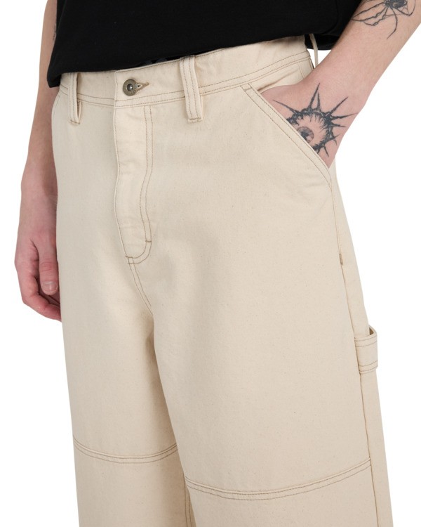 6 Big Carpenter Canvas - Carpenter Trousers for Men White ELYNP00201 Element
