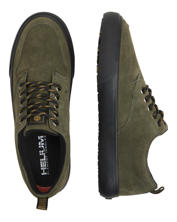 6 Topaz C3 W - Wasserabweisende Lederschuhe für Männer Grün ELYS300021 Element
