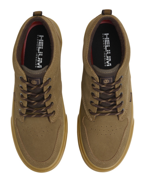 3 Preston 2 - Water-Resistant Leather Shoes for Men Brown ELYS300031 Element