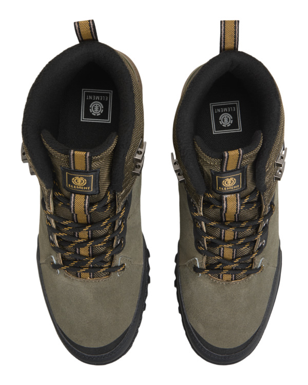 3 Donnelly Elite - Wasserabweisende Lederschuhe für Männer Grün ELYS300035 Element