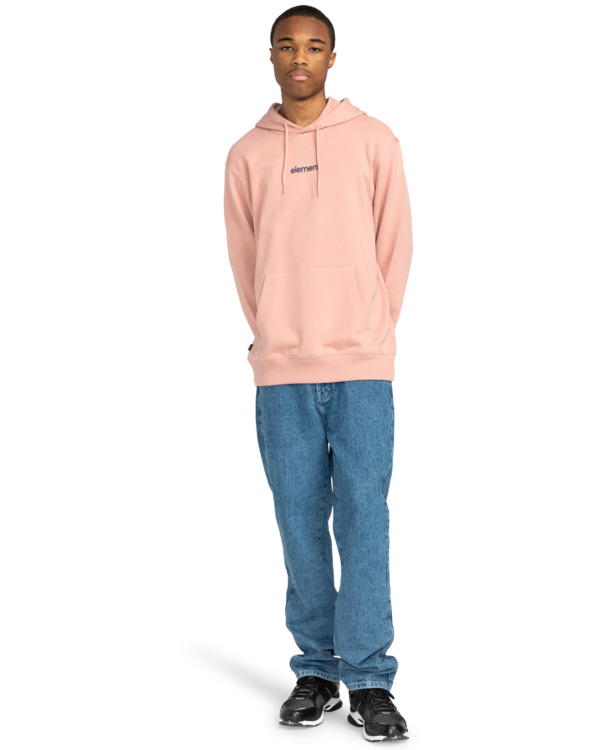 6 Simple Logo - Pullover Hoodie for Men Pink ELYSF00267 Element