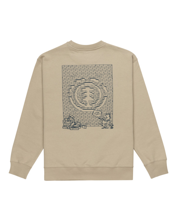 1 Job Done - Pullover Sweatshirt for Men Beige ELYSF00274 Element