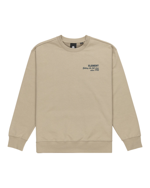 0 Job Done - Pullover Sweatshirt for Men Beige ELYSF00274 Element