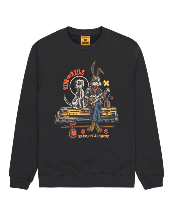 0 Timber Aboard Cr - Sudadera para hombre Negro ELYSF00311 Element