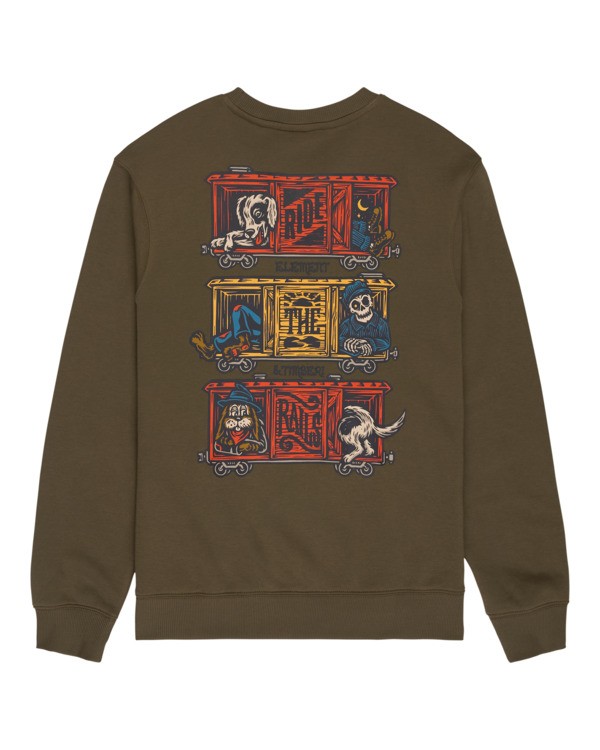 1 Timber Boxcar Cr - Sweat pour Homme Vert ELYSF00312 Element