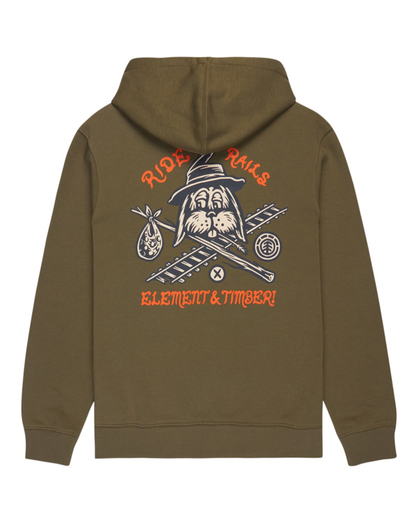 1 Timber Hobos Po - Sudadera con capucha para hombre Verde ELYSF00314 Element