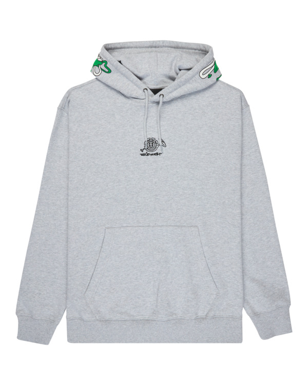 0 Horn - Sweat &agrave; capuche pour Homme Gris ELYSF00343 Element