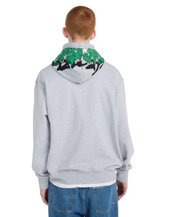 6 Horn - Sweat &agrave; capuche pour Homme Gris ELYSF00343 Element