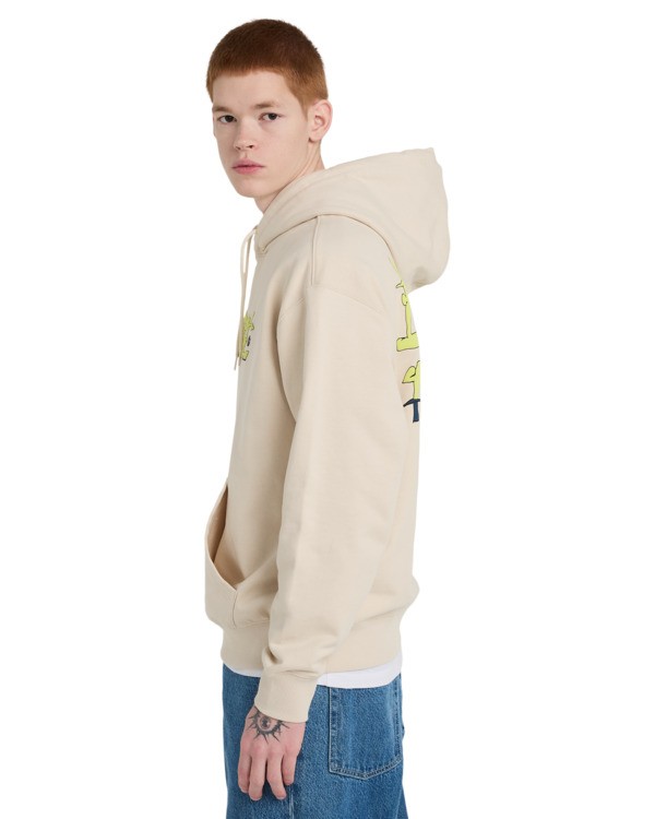 3 Mellow - Sweat &agrave; capuche pour Homme Beige ELYSF00344 Element