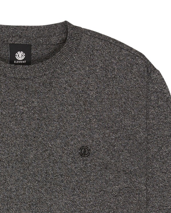 2 Icon Embroidery Sw - Jersey de cuello redondo para hombre Gris ELYSW00115 Element