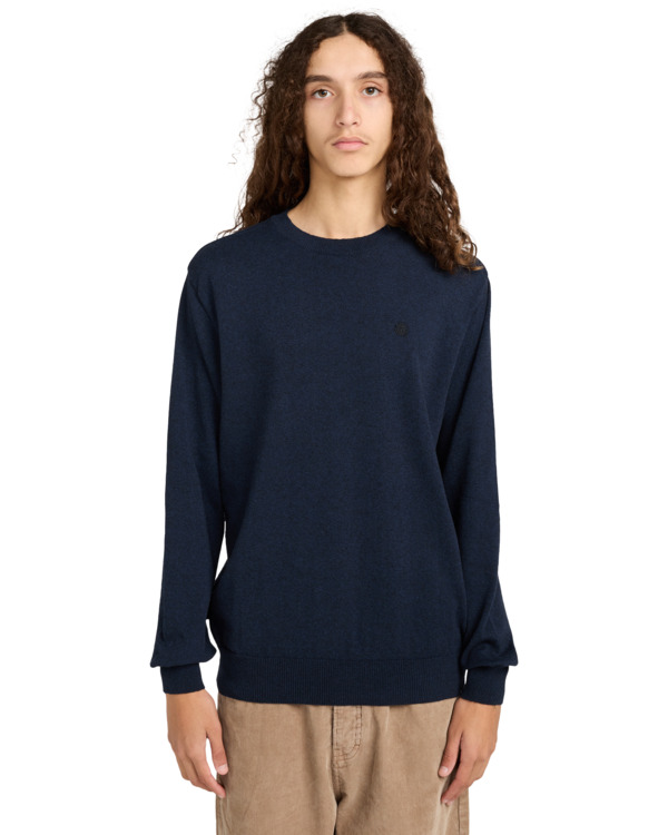 2 Icon Embroidery Sw - Maglione girocollo da Uomo Blue ELYSW00115 Element