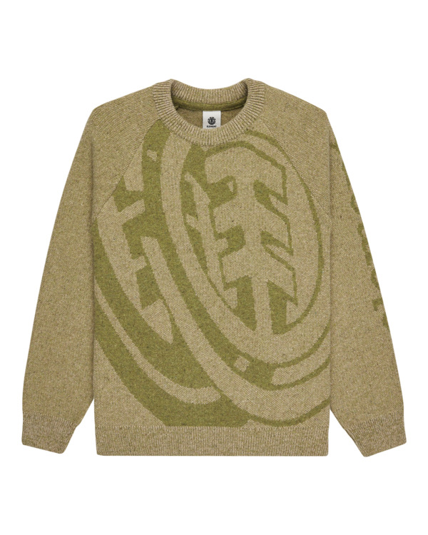 0 Double Icon Cr - Jersey de cuello redondo para hombre Verde ELYSW00129 Element