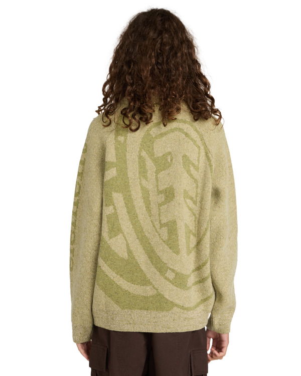6 Double Icon Cr - Jersey de cuello redondo para hombre Verde ELYSW00129 Element