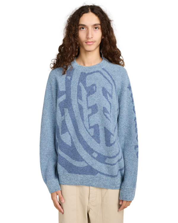 2 Double Icon Cr - Jersey de cuello redondo para hombre Gris ELYSW00129 Element