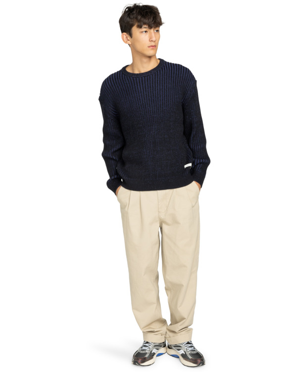 6 2Tone Rib Cr - Jersey de cuello redondo para hombre Azul ELYSW00130 Element