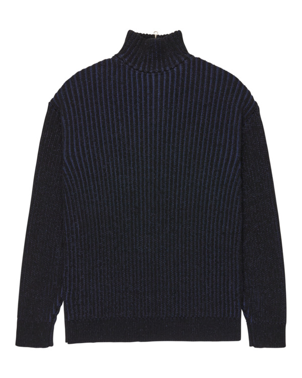 1 2Tone Rib Quarter Zip - Camisola com um quarto de fecho para homem Azul ELYSW00131 Element