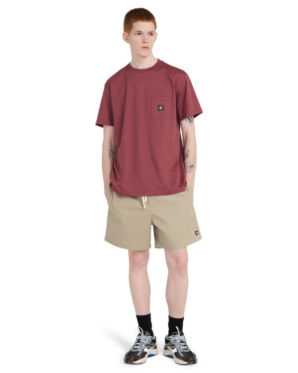 6 Regular Ewaist - Bermuda Chino da Uomo Beige ELYWS00153 Element