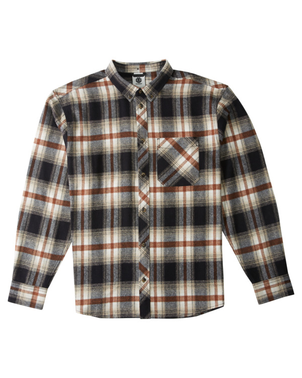 0 Lumber Classic - Langärmliges Flanellhemd für Männer Braun ELYWT00134 Element