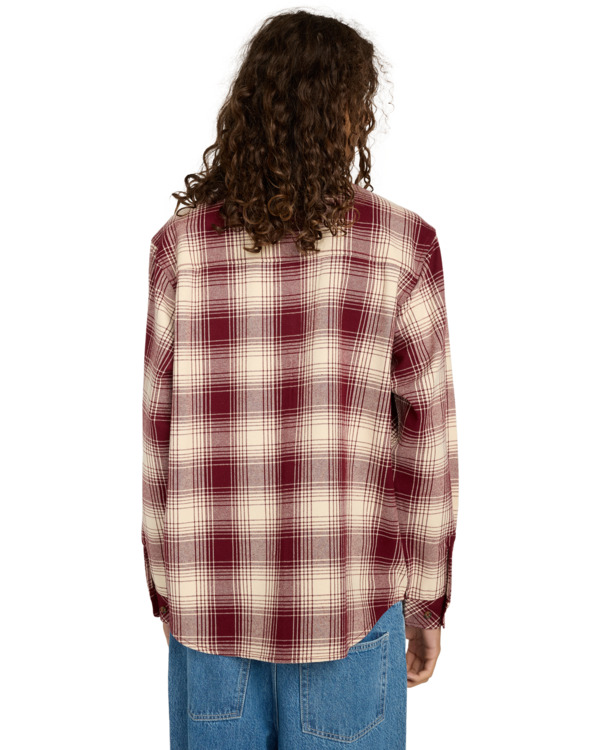 6 Hawthorne 2Pkt Heavyweight - Camisa de manga larga para hombre Rojo ELYWT00157 Element