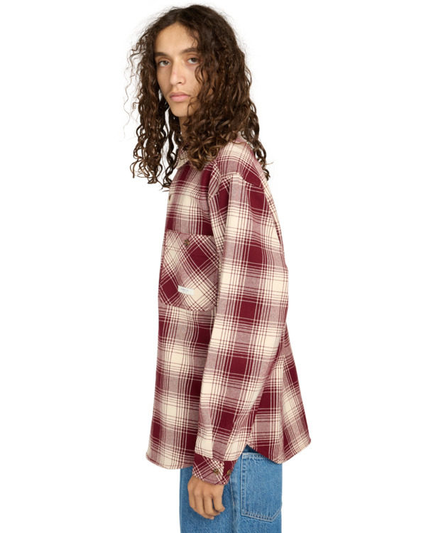 3 Hawthorne 2Pkt Heavyweight - Camisa de manga larga para hombre Rojo ELYWT00157 Element
