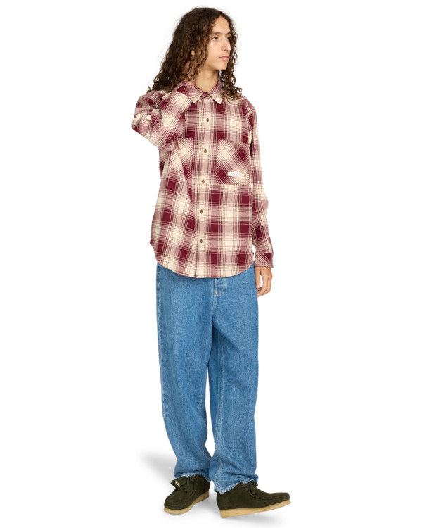 5 Hawthorne 2Pkt Heavyweight - Camisa de manga larga para hombre Rojo ELYWT00157 Element