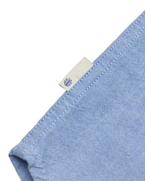 4 Button Down Regular Oxford - Long Sleeve Shirt for Men Blue ELYWT00182 Element