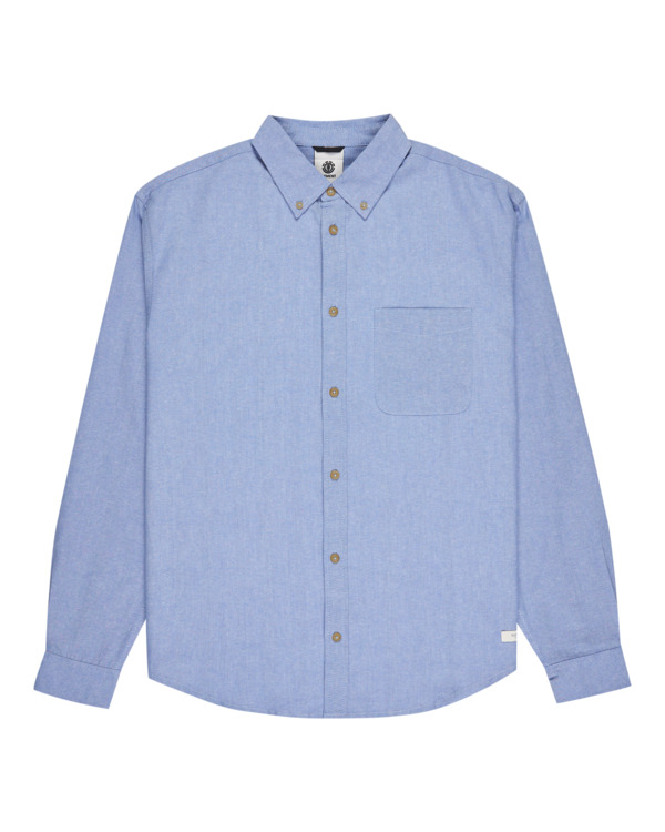 0 Button Down Regular Oxford - Langärmliges Hemd für Männer Blau ELYWT00182 Element