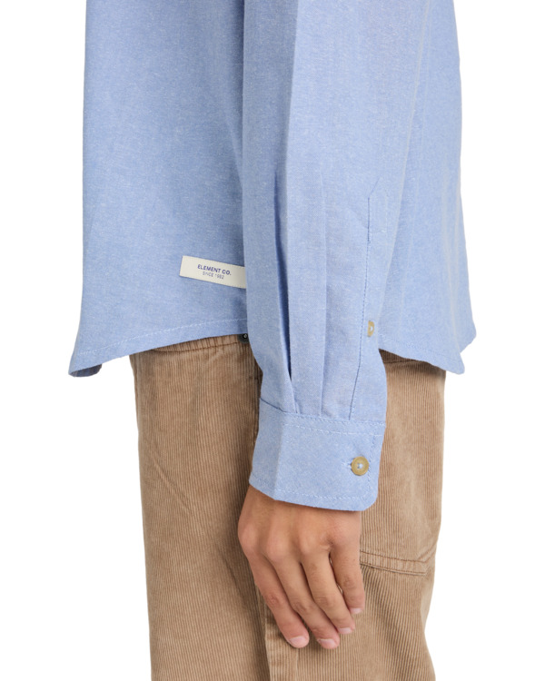 5 Button Down Regular Oxford - Langärmliges Hemd für Männer Blau ELYWT00182 Element