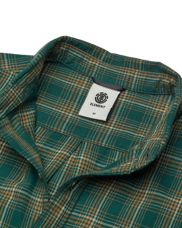 2 Button Down Regular Flannel Green ELYWT00183 Element