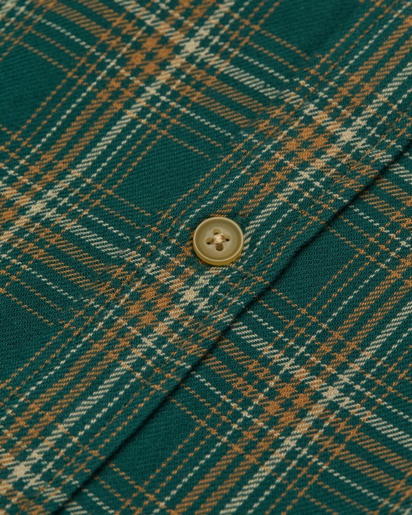 4 Button Down Regular Flannel Green ELYWT00183 Element