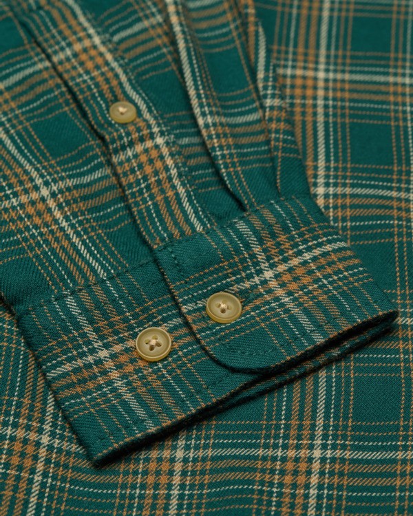 5 Button Down Regular Flannel Green ELYWT00183 Element