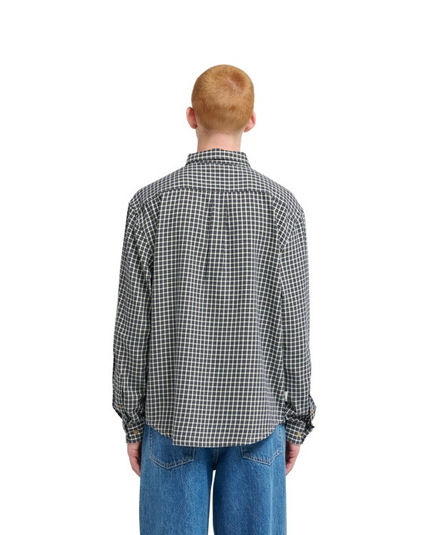 9 Button Down Regular Flannel Azul ELYWT00183 Element