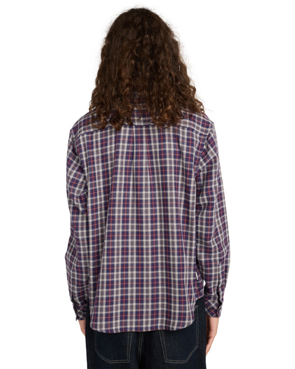 6 Button Down Regular Flannel - Langärmliges Hemd für Männer Schwarz ELYWT00183 Element