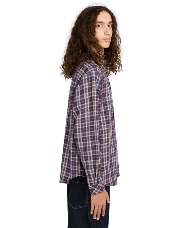 3 Button Down Regular Flannel - Langärmliges Hemd für Männer Schwarz ELYWT00183 Element