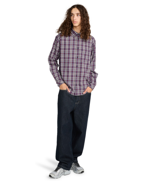 5 Button Down Regular Flannel - Langärmliges Hemd für Männer Schwarz ELYWT00183 Element