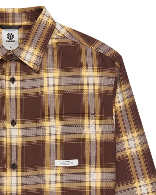 2 All Season 1Pkt Lightweight - Camisa de manga comprida para homem Marrom ELYWT00185 Element