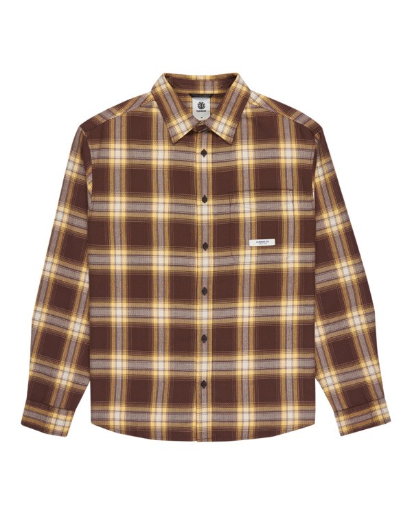 0 All Season 1Pkt Lightweight - Camisa de manga comprida para homem Marrom ELYWT00185 Element