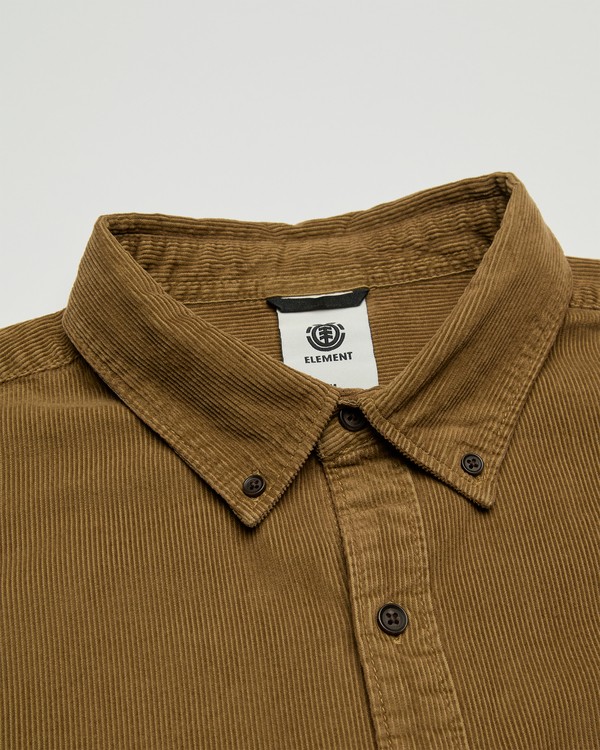 2 Button Down Regular Corduroy Braun ELYWT00187 Element