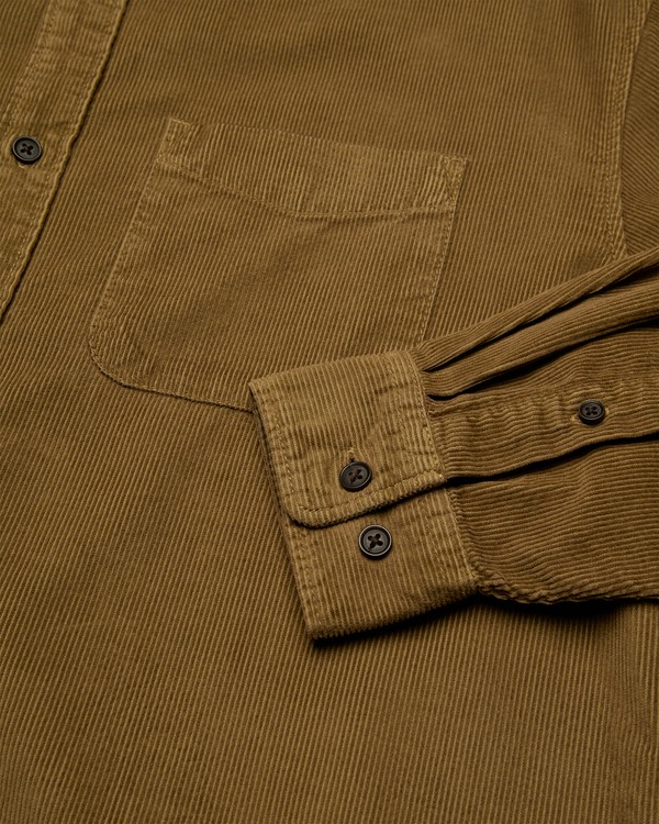 3 Button Down Regular Corduroy Braun ELYWT00187 Element