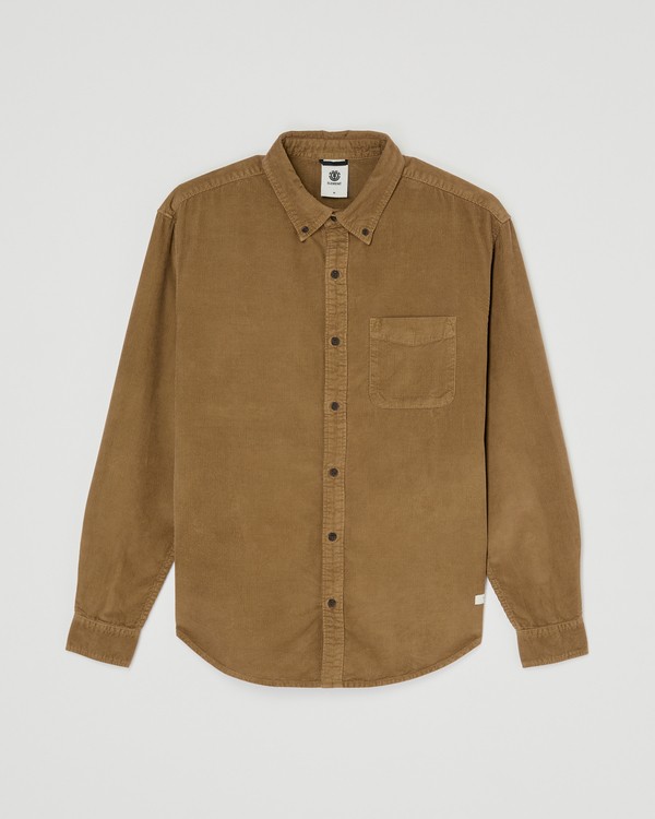 0 Button Down Regular Corduroy Braun ELYWT00187 Element