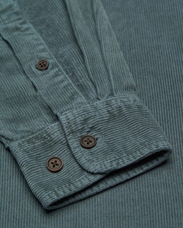 6 Button Down Regular Corduroy Gray ELYWT00187 Element
