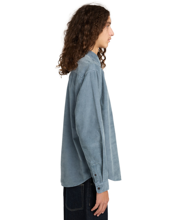 3 Button Down Regular Corduroy - Chemise en velours côtelé pour Homme Bleu ELYWT00187 Element