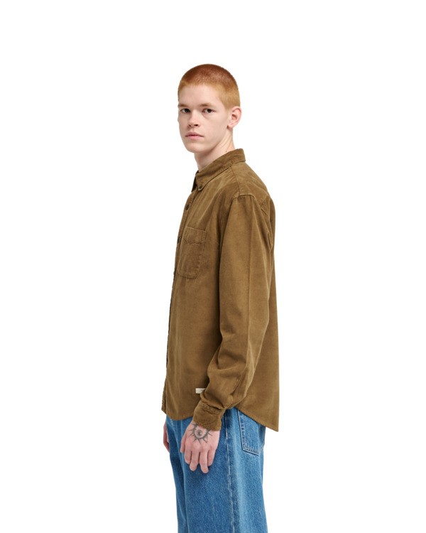 7 Button Down Regular Corduroy Braun ELYWT00187 Element