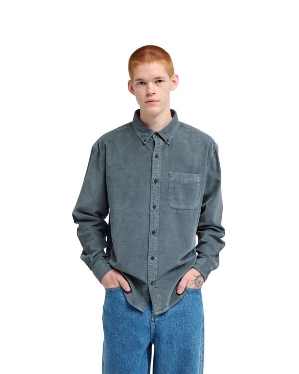 6 Button Down Regular Corduroy Gris ELYWT00187 Element