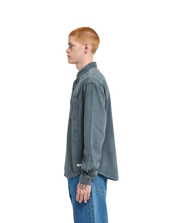 7 Button Down Regular Corduroy Gris ELYWT00187 Element