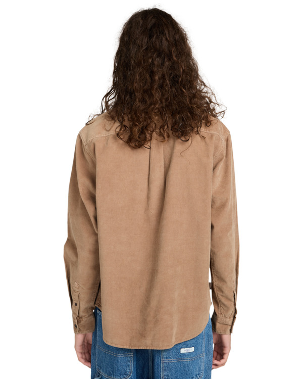 7 Button Down Regular Corduroy - Chemise en velours côtelé pour Homme Gris ELYWT00187 Element