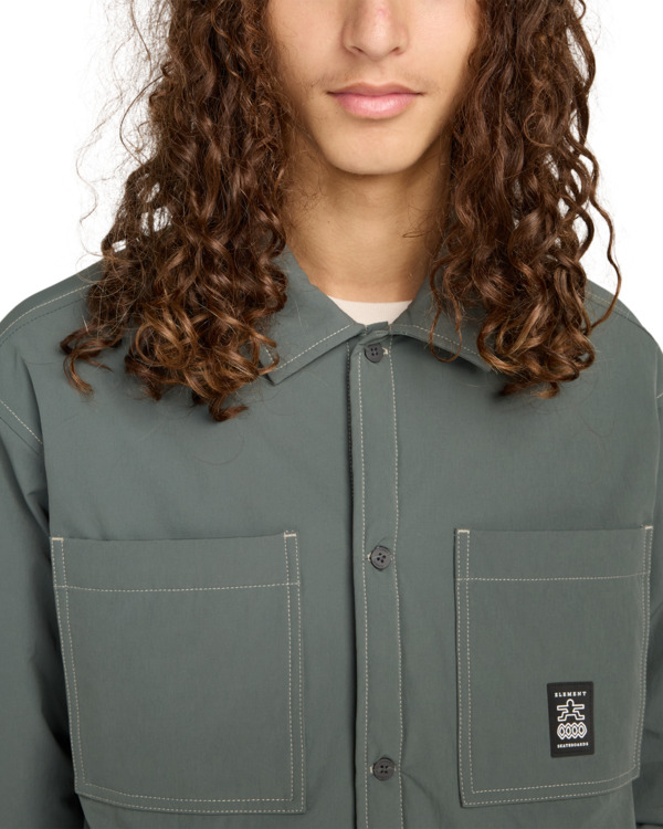 4 Liner - Camisa de manga larga para hombre Negro ELYWT00191 Element
